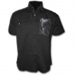 Chemise gothique homme à manches courtes à gorille tatoué tribal avec écouteurs