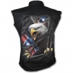 Chemise homme gothique sans manche avec Aigle et drapeau Rebelle