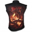 Chemise homme gothique sans manche avec dragon et orbe de feu
