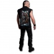 Chemise homme gothique sans manche avec guerriers viking en squelettes sur leur Drakkar