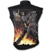 Chemise homme gothique sans manche avec guitariste faisant le salut Rock