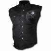 Chemise homme gothique sans manche avec loup et attrape-rêves amérindien