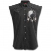 Chemise homme gothique sans manche avec loups et attrape rve inspiration Yin et Yang