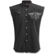 Chemise homme gothique sans manche avec squelette assassin et sablier de la mort