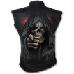 Chemise homme gothique sans manche  doigt de la mort avec faux et sablier