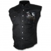 Chemise homme gothique sans manche à squelette avec médaille et gants de boxe