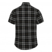 Chemise homme manches courtes  carreaux noirs - Banned