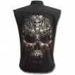 Chemise homme sans manche à crane formé d'ossements et croix gothique