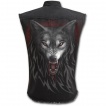 Chemise sans manche homme noire avec loups et Ankh