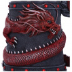 Chope  bire  dragon oriental rouge enroul (16cm)