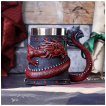 Chope  bire  dragon oriental rouge enroul (16cm)