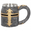 Chope à bière en forme de casque de chevalier croisé (17cm)