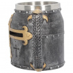 Chope à bière en forme de casque de chevalier croisé (17cm)