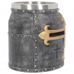 Chope à bière en forme de casque de chevalier croisé (17cm)