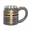 Chope à bière en forme de casque de chevalier croisé (17cm)