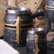 Chope à bière en forme de casque de chevalier croisé (17cm)