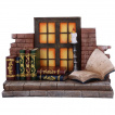 Collection de 36 figurines chats noirs avec décor maison de sorcière