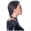 Collier chocker noir à coeur et chaines