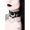Collier choker à chaines, anneau et lune IRON MOON - Restyle