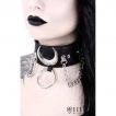 Collier choker  chaines, anneau et lune IRON MOON -  Restyle