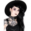 Collier choker noir lune MOON AND D-RING -  Restyle