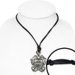 Collier cuir avec aigle sur ecusson amricain avec ancres marine