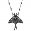 Collier papillon de nuit avec lune - Restyle