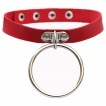 Collier rouge  gros anneau 