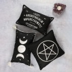 Coussin gothique noir à pentacle / pentagramme