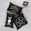 Coussin gothique noir  pentacle / pentagramme