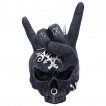 Crâne punk-rock faisant le signe des cornes du diable (17,5cm)