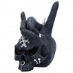 Crâne punk-rock faisant le signe des cornes du diable (17,5cm)