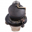 Crne steampunk avec chapeau haut de forme et masque  gaz - 19.5cm