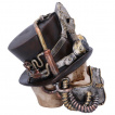 Crne steampunk avec chapeau haut de forme et masque  gaz - 19.5cm