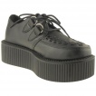 Creepers femme en cuir noir - Industrial Punk