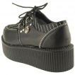 Creepers femme goth-rock noires ZIPPER - Industrial Punk