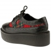 Creepers femme gothiques tartan rouge - Industrial Punk