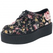 Creepers femme rtro florales - Industrial Punk