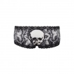 Culotte gothique Jawbreaker noire à imprimé ésotérique avec dentelle