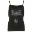 Dbardeur femme gothique  franges avec chat noir  pentagramme