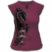 Dbardeur femme violet avec dragon tenant une rose 