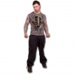 Débardeur homme gothique imitation déchiré sur cage thoracique gris