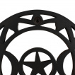 Décoration murale triple lune noire en bois (30cm)