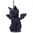 Dcoration suspendue / sapin de Nel chat dmoniaque  ailes de chauve-souris (9,2cm)