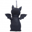 Dcoration suspendue / sapin de Nel chat dmoniaque  ailes de chauve-souris (9,2cm)