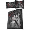 Drap housse double face (135x200cm) avec femme calavera + 2 taies d'oreiller