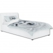 Drap housse double face (135x200cm) avec loup dans une forêt enneigée + 1 taie d'oreiller