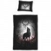 Drap housse double face (200x135cm) avec meute de loup et attrape rêve + 1 taie d'oreiller UK