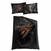 Drap housse double face (135x200cm)  Dragon Majestueux + 2 taies d'oreiller