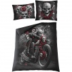 Housse de couverture SKULLS N' ROSES double face (200x200cm) + 2 taies d'oreiller